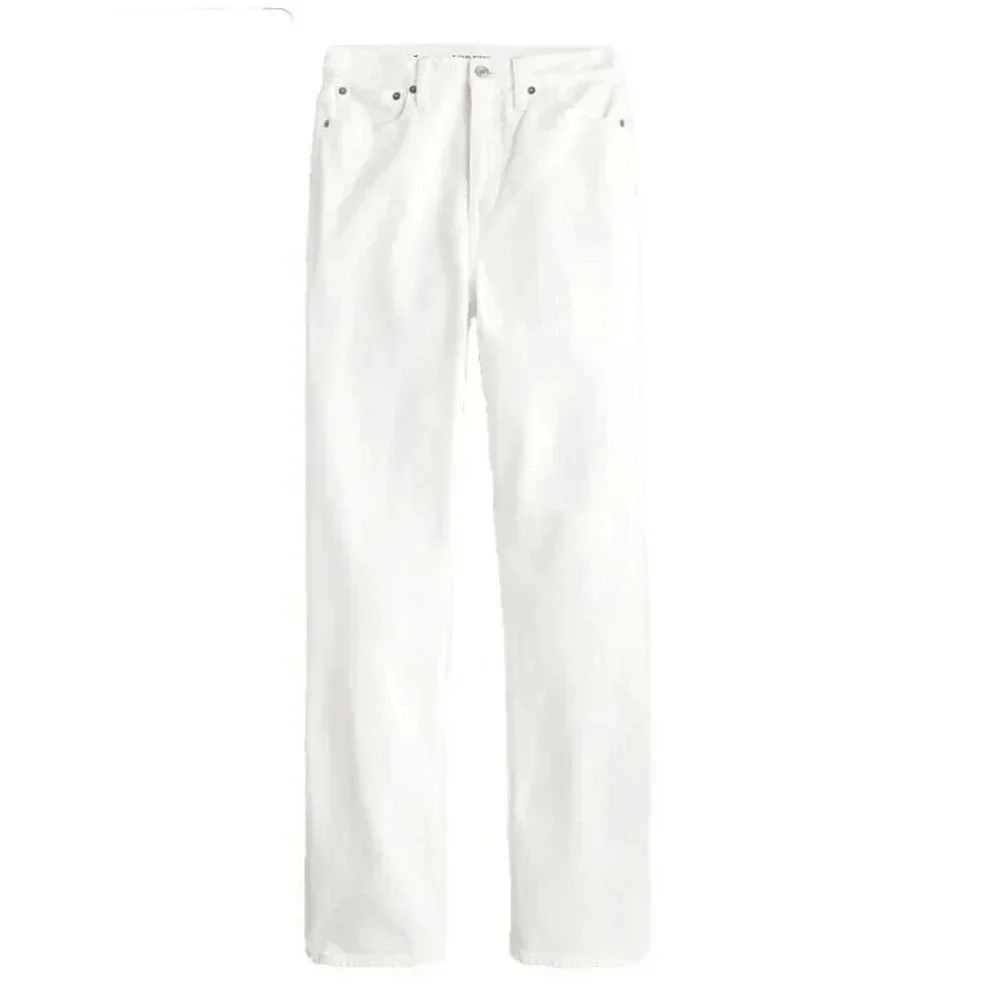 J.Crew Classic Straight Jean in White Size 33 -New‎ I108